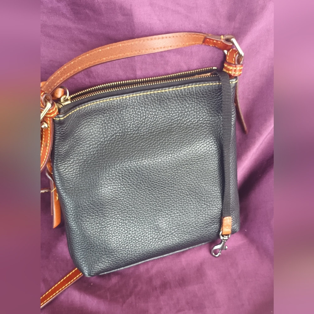 Dooney & Bourke Black Crossbody Bag with Tan Accents - Picture 8 of 14